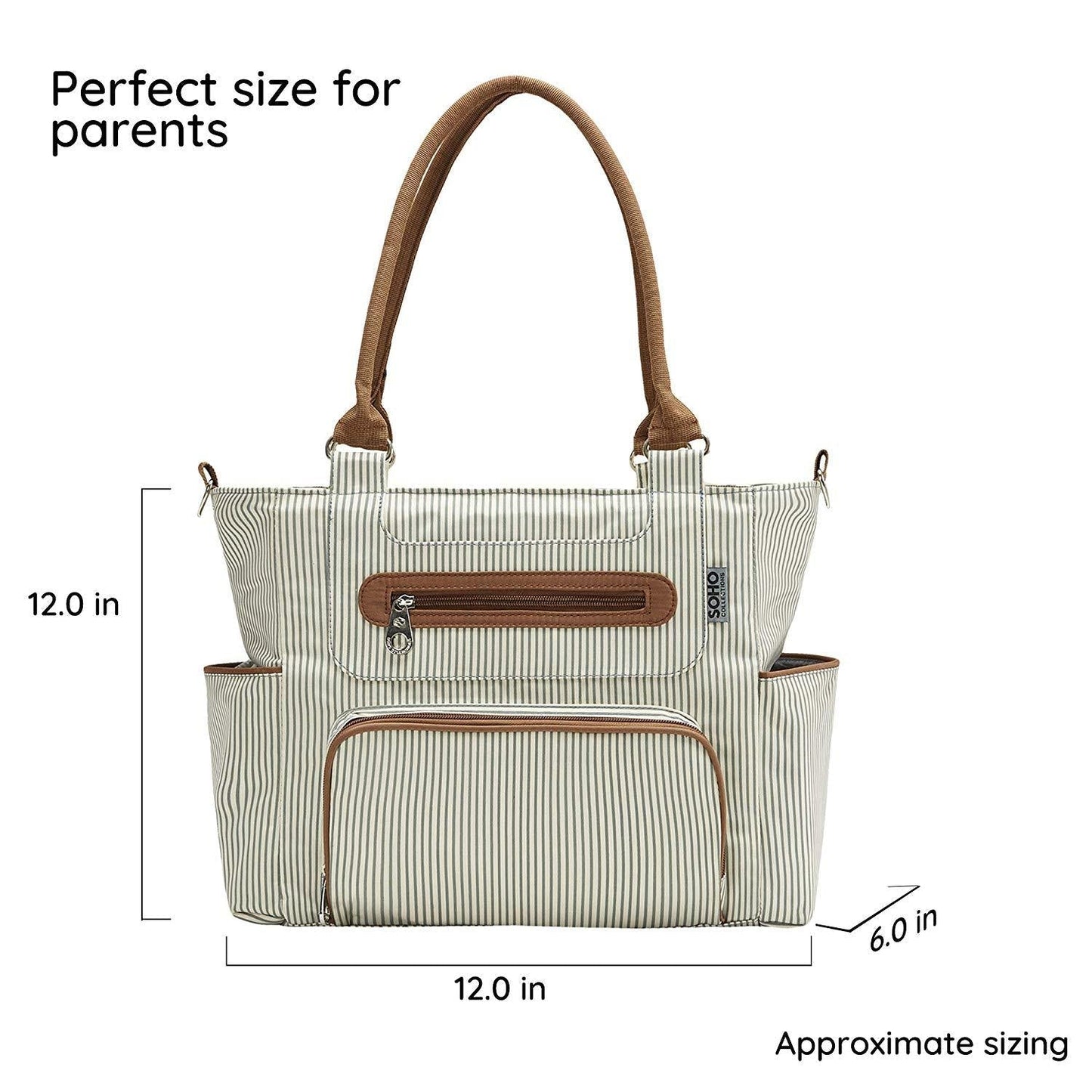 Striped Diaper Bag Set
