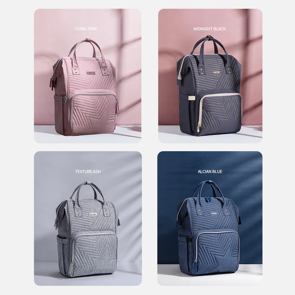 Quilted Diaper Bag Backpack – Stylish, Spacious & Waterproof