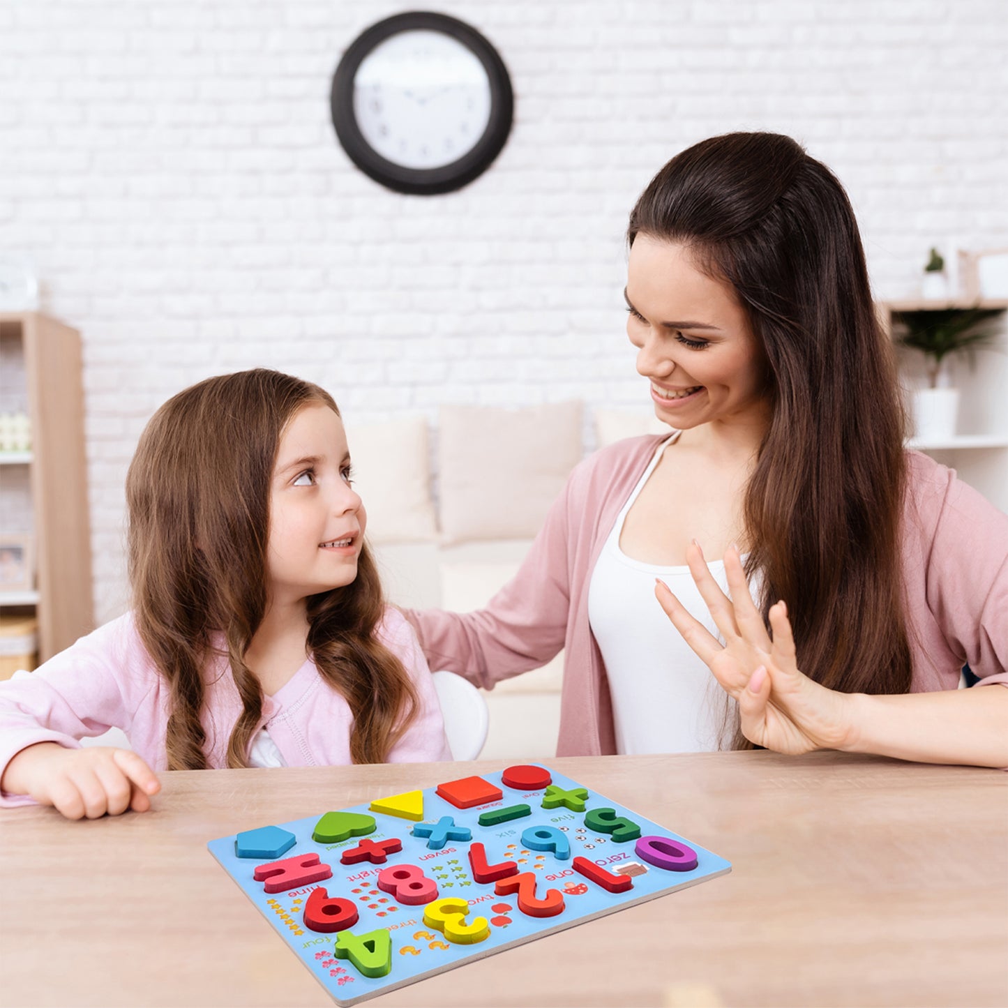Wooden Alphabet Puzzle Board & Number Educational Toy