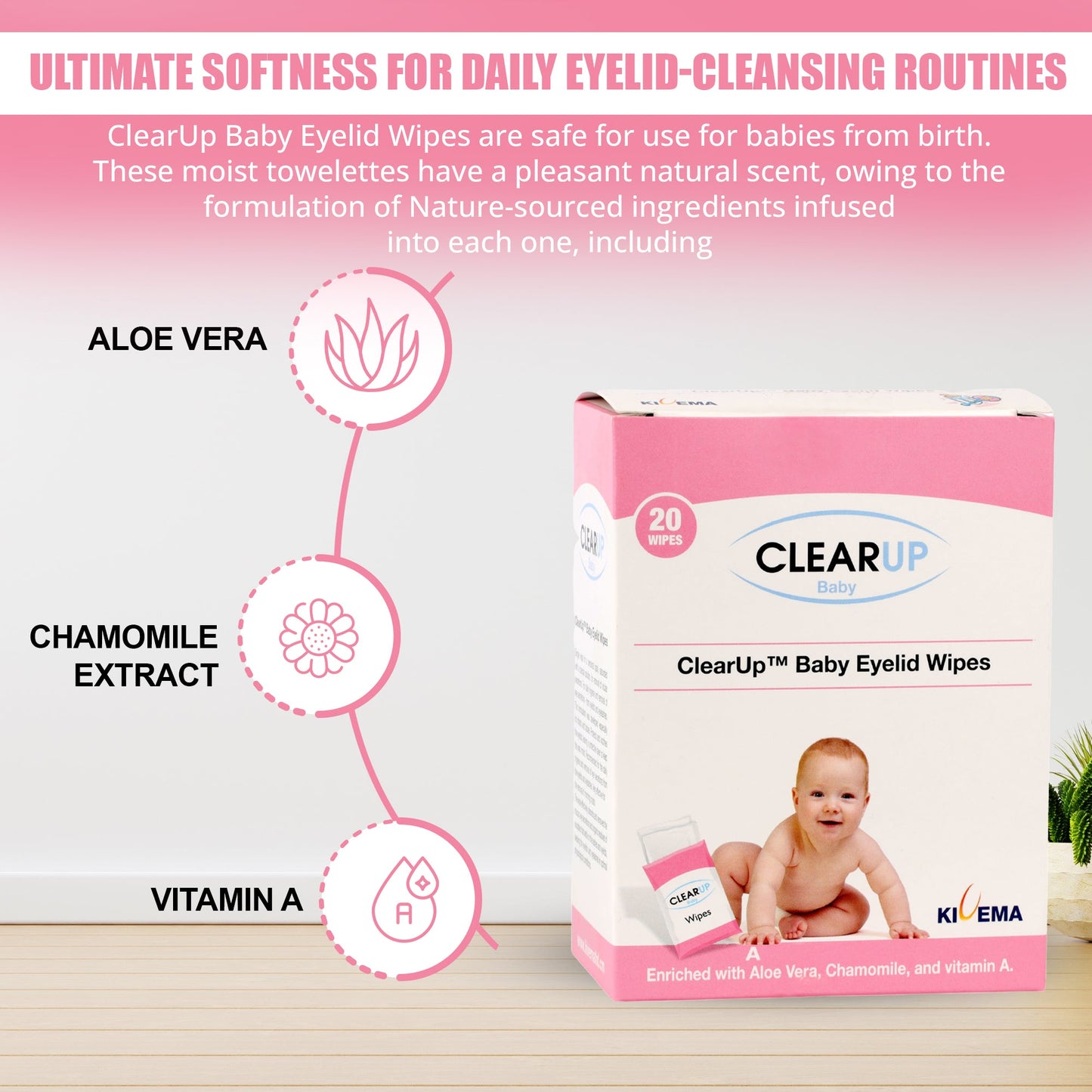 Eyelid Wipes - Soothing Care for Delicate Eyes (20-Unit Pack)