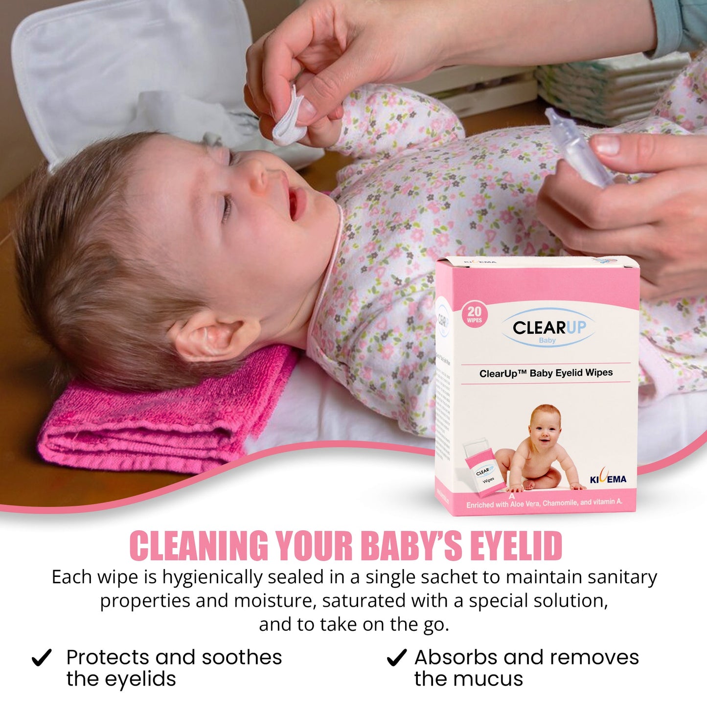 Eyelid Wipes - Soothing Care for Delicate Eyes (20-Unit Pack)