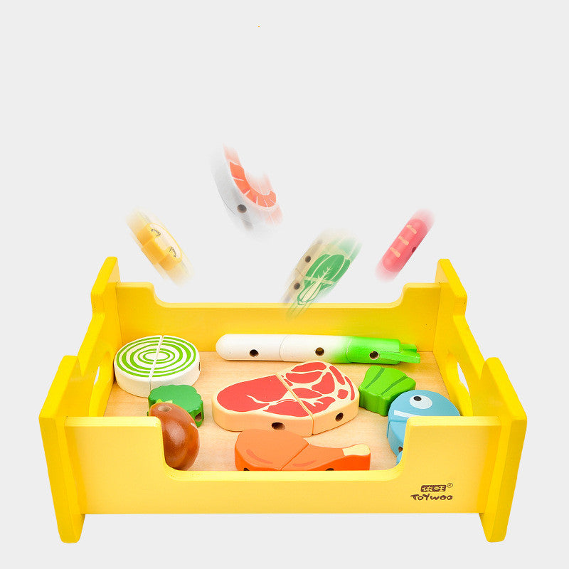 32-Piece Wooden Barbecue Play Set – Imaginative Pretend Grill Toy