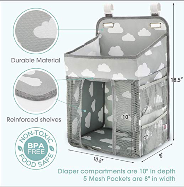 Baby Crib Organizer Bed Hanging Bag