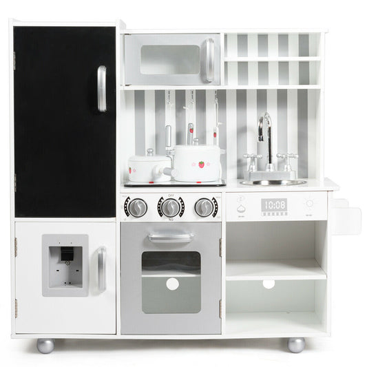 Modern White Kids Play Kitchen Set