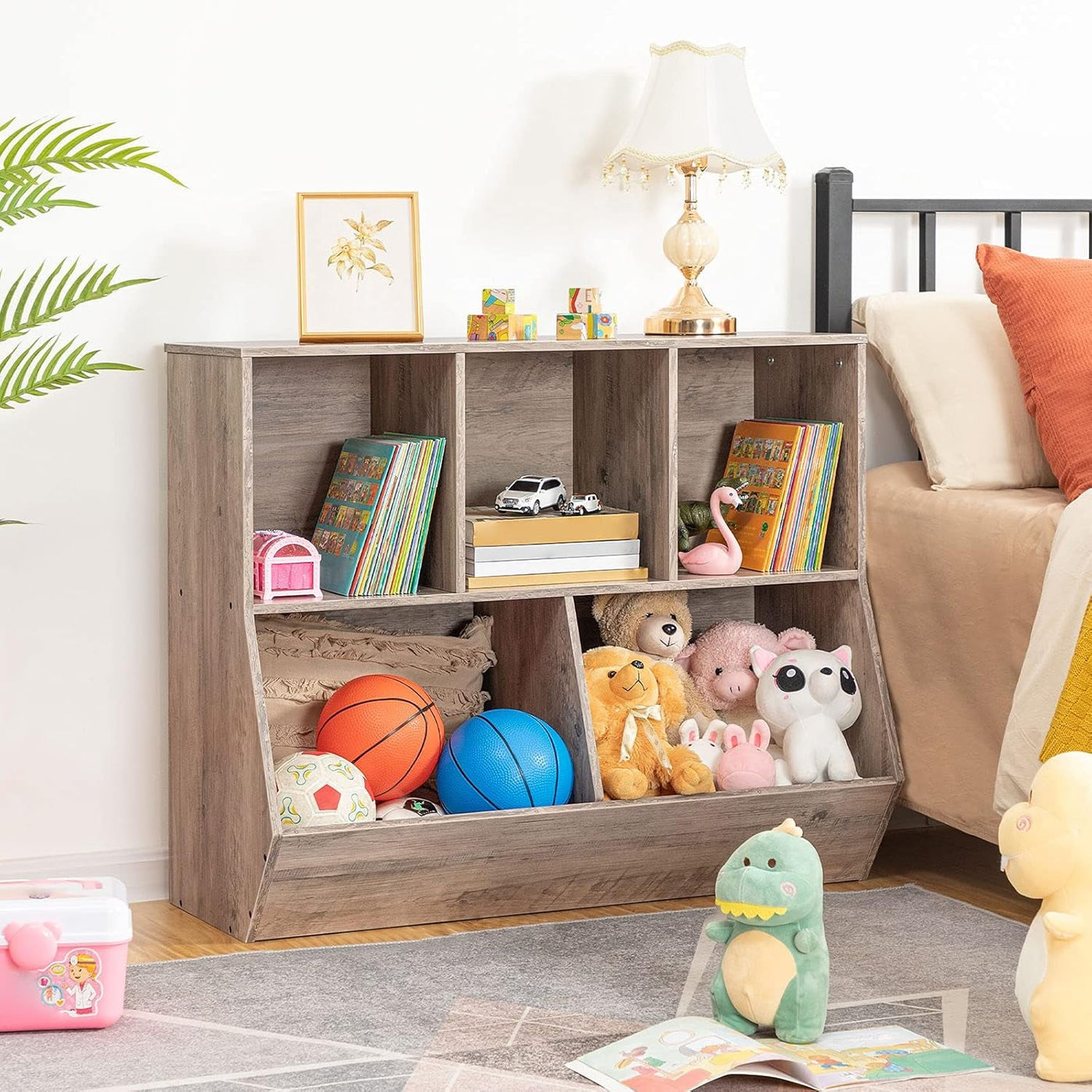 Kids Bookshelf & Toy Storage Organizer