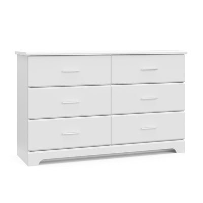 White 6-Drawer Dresser for Kids