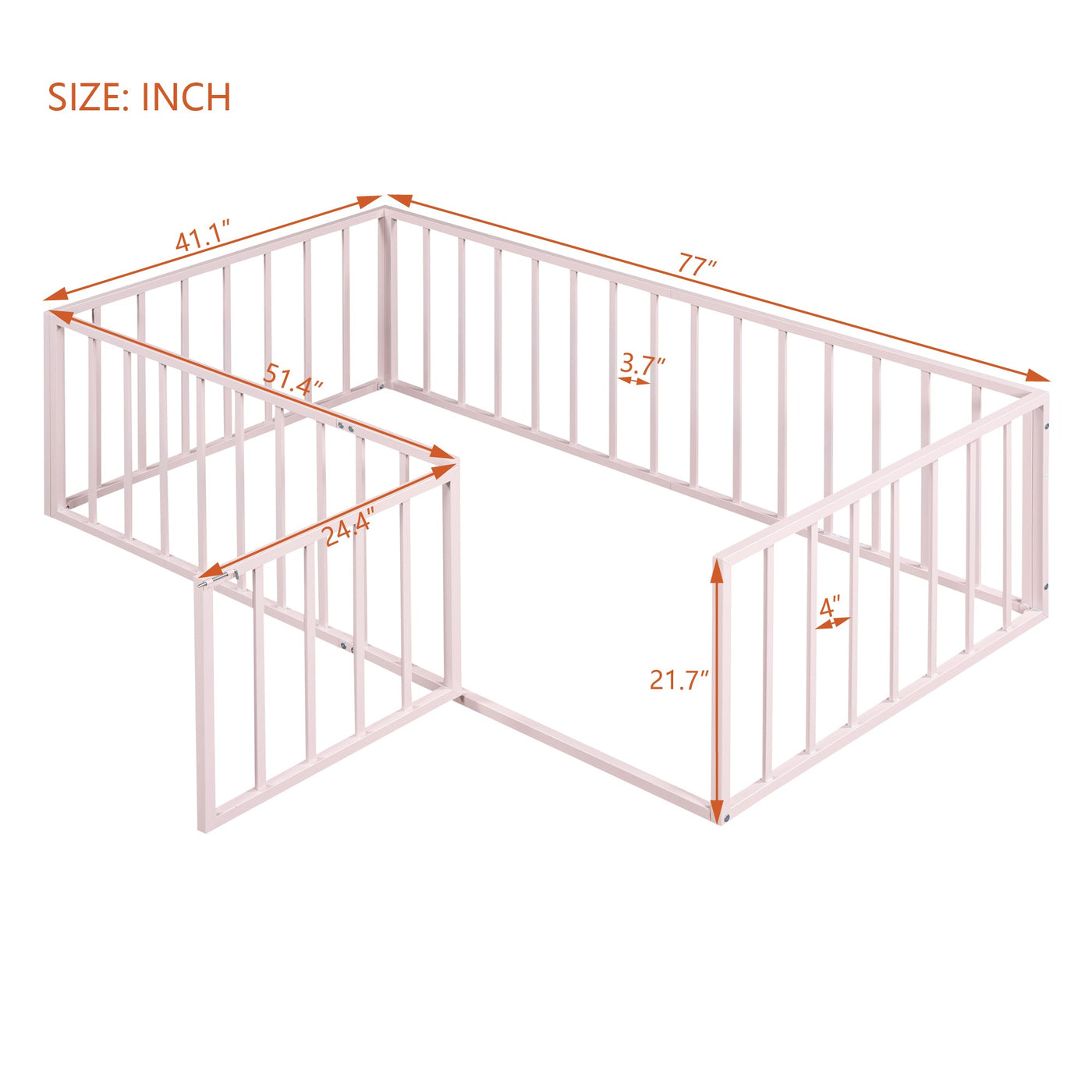Pink Twin Size Floor Bed