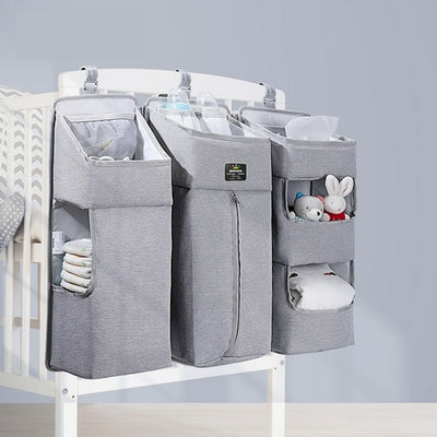 3-in-1 Bedside Crib Organizer & Nursery Caddy