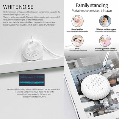 White Noise Sleep Machine – Portable Soothing Sound Machine