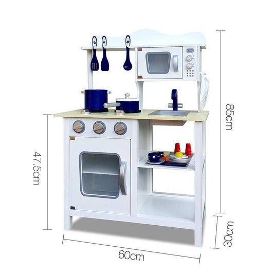 Keezi Kids Kitchen Play Set Wooden Pretend Toys Cooking Children
