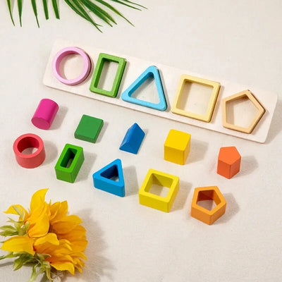 Montessori Wooden Sorting & Stacking Toy