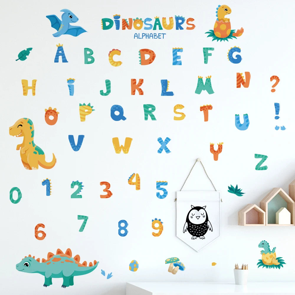 Dino Alphabet Nursery Wall Decals