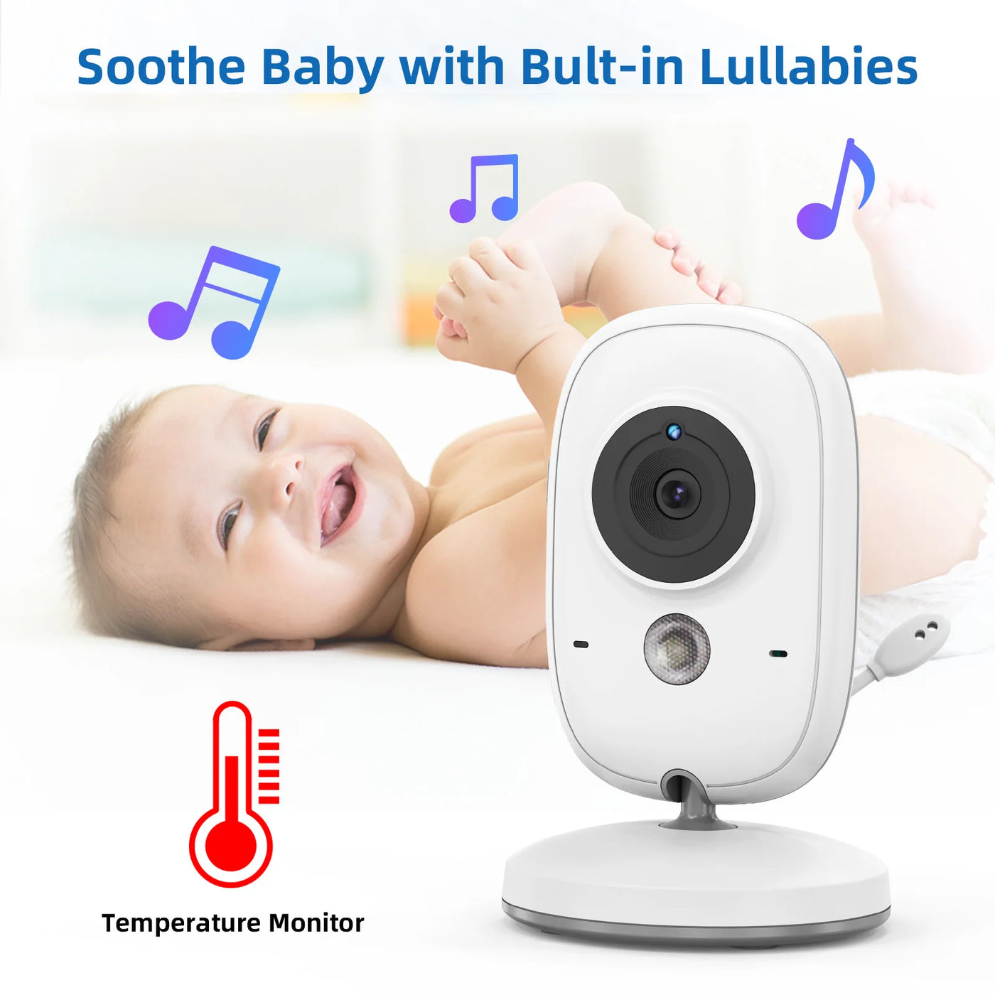 TakTark 3.2 Inch Wireless Video Baby Monitor With Lullabies