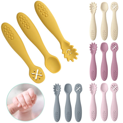 3PCS Cute Baby Utensils Set