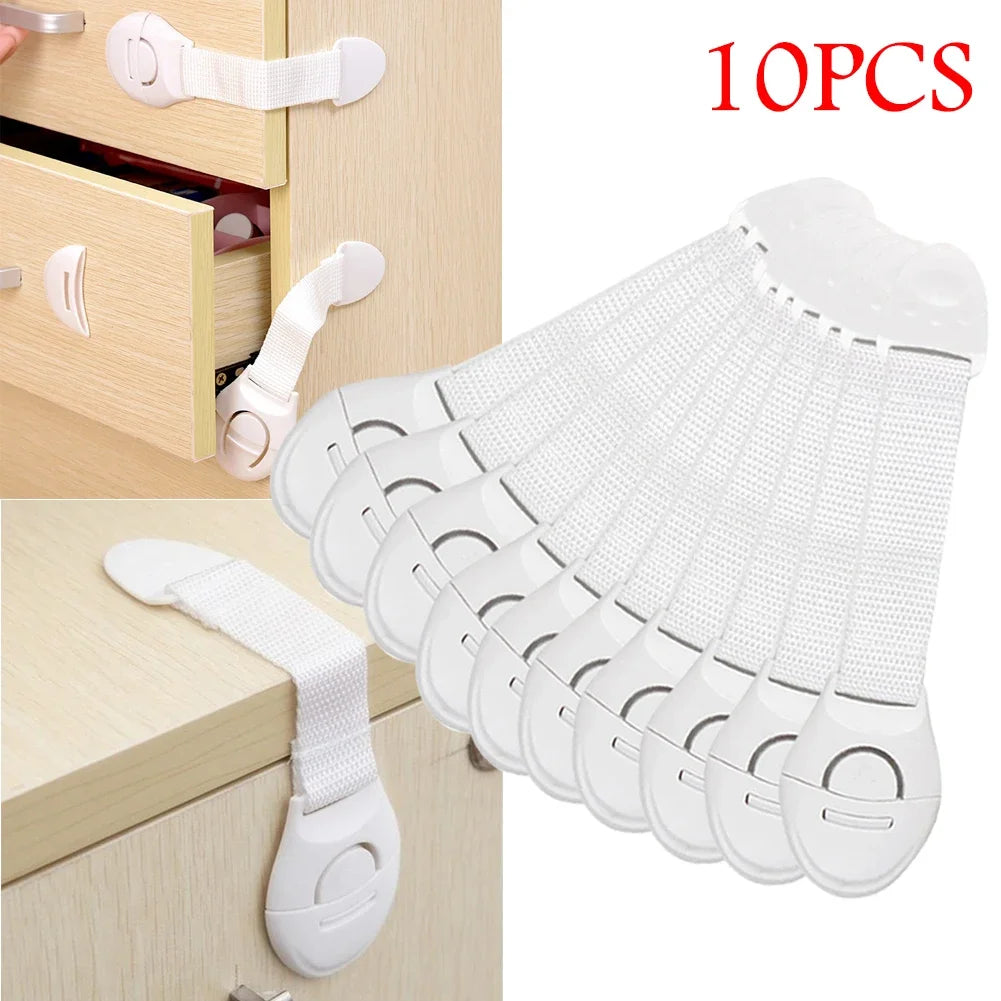 10pcs Child Safety Cabinet Lock – Baby Proof Drawer & Door Protector