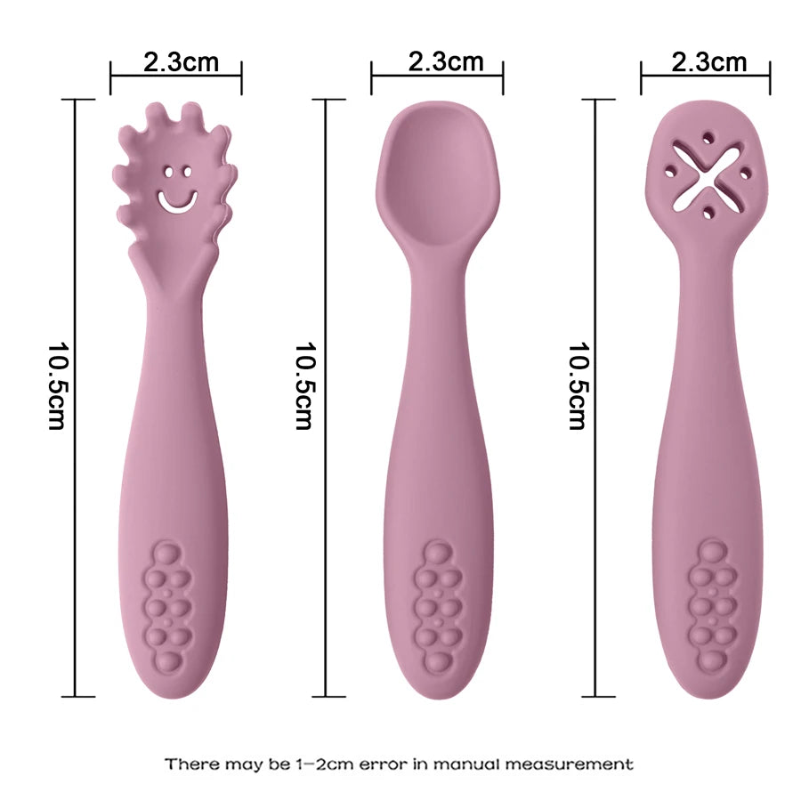 3PCS Cute Baby Utensils Set