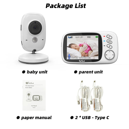 TakTark 3.2 Inch Wireless Video Baby Monitor With Lullabies