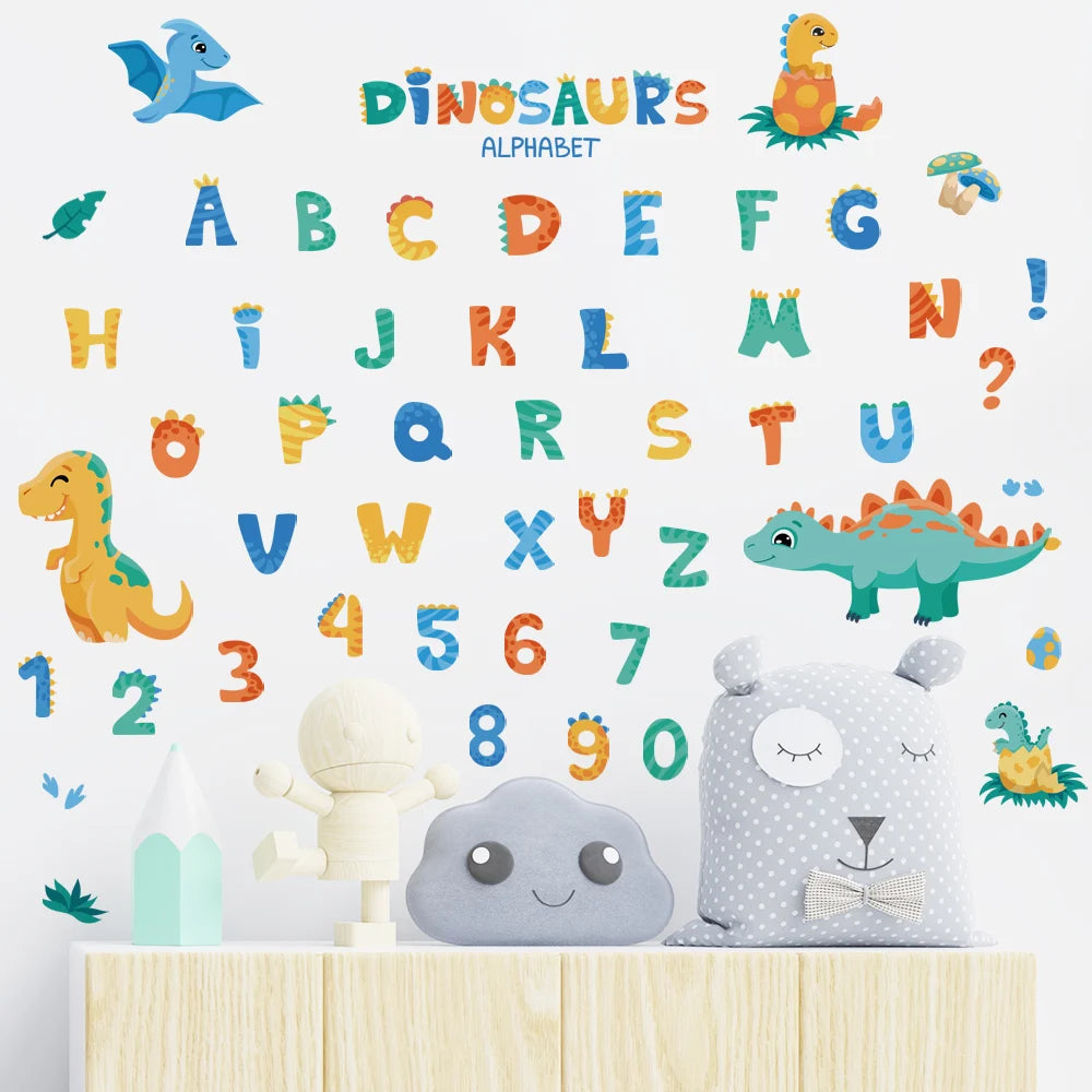 Dino Alphabet Nursery Wall Decals