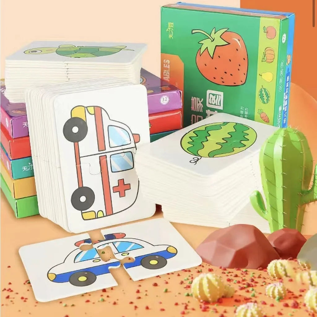 32 Pcs Enlightenment Card Matching Puzzle