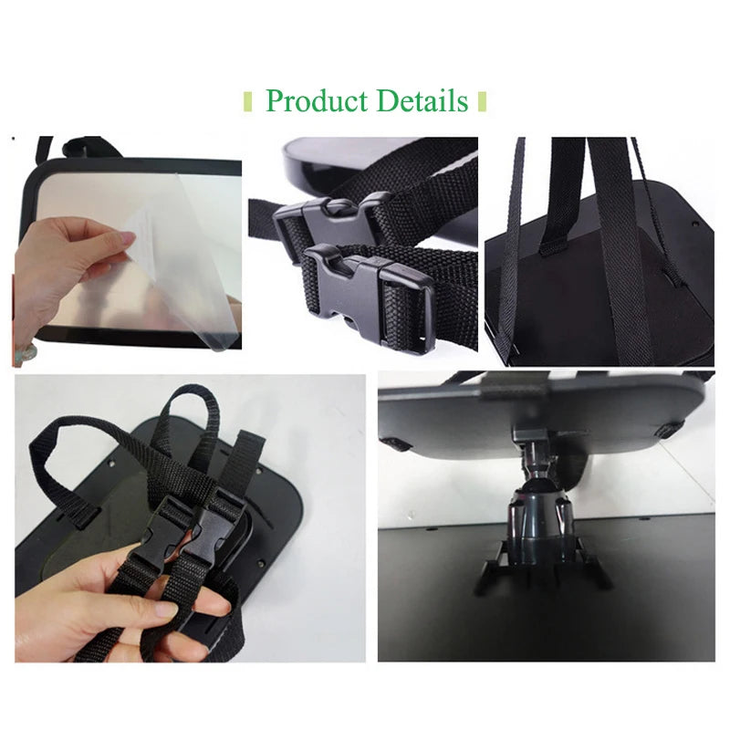 Adjustable Baby Car Mirror – Rear-Facing Headrest Mount