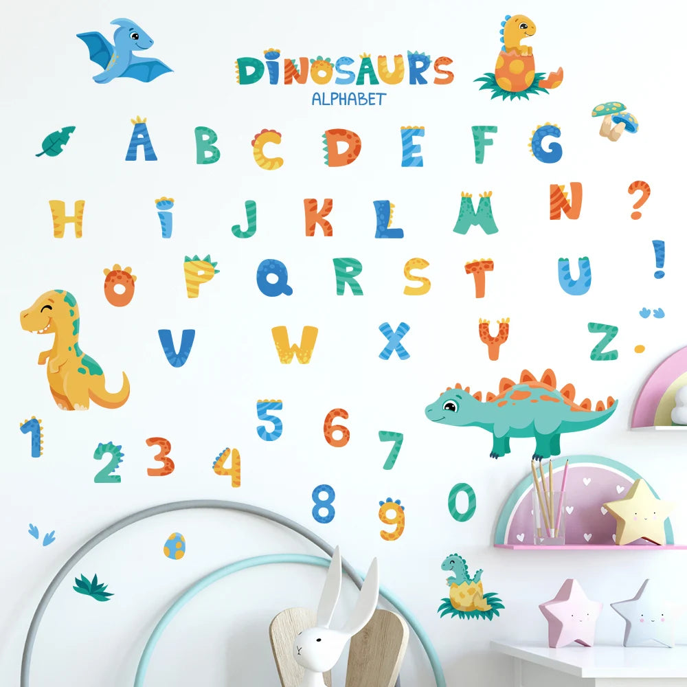 Dino Alphabet Nursery Wall Decals