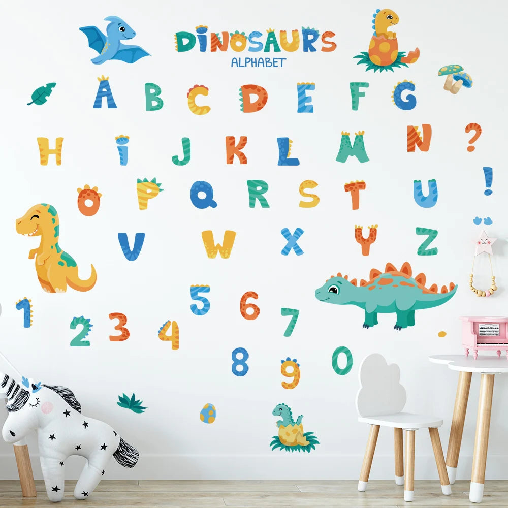 Dino Alphabet Nursery Wall Decals