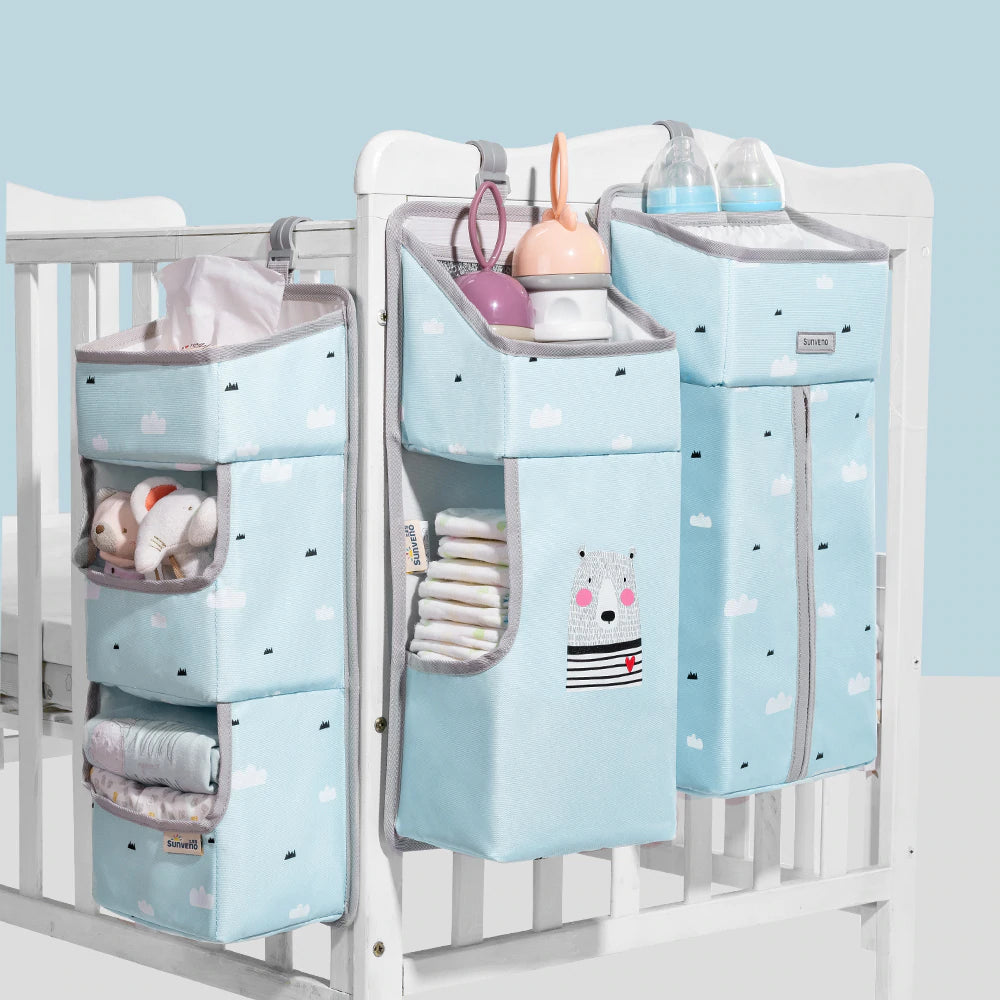 3-in-1 Bedside Crib Organizer & Nursery Caddy