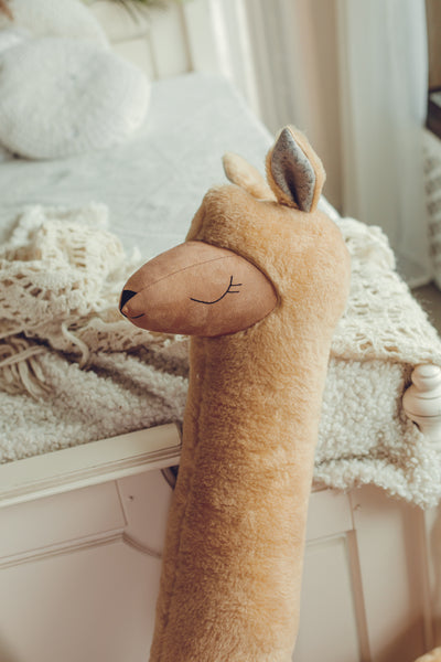 Giant Plush Alpaca Toy – Brown | Handmade