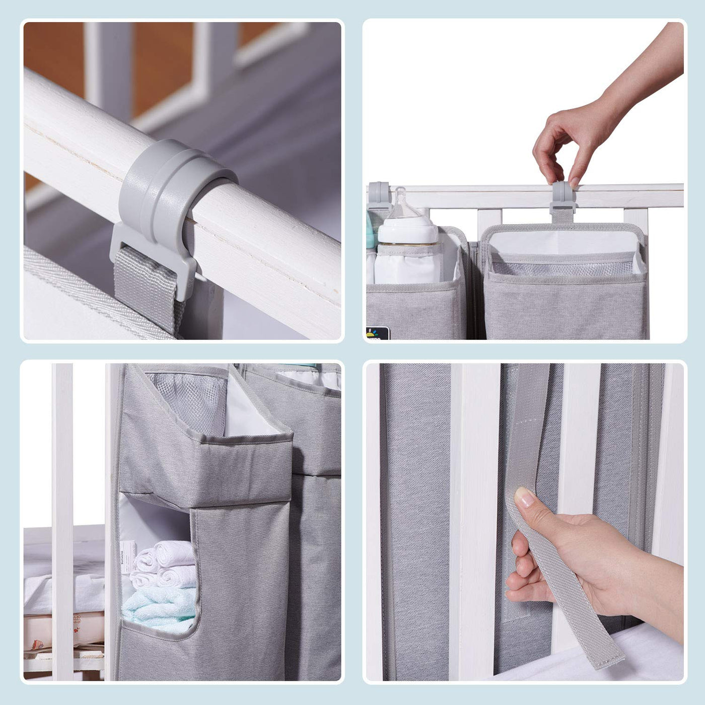 3-in-1 Bedside Crib Organizer & Nursery Caddy