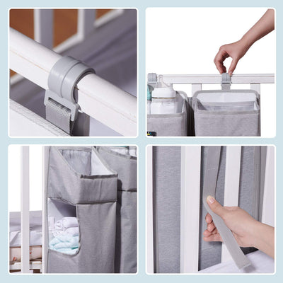 3-in-1 Bedside Crib Organizer & Nursery Caddy