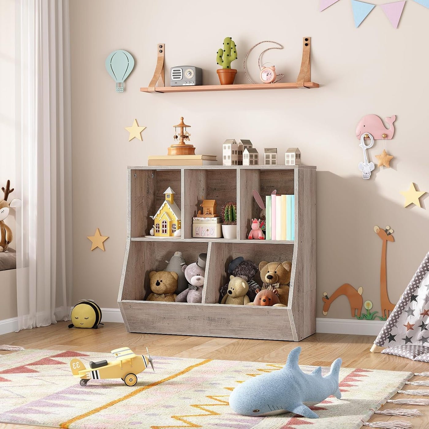 Kids Bookshelf & Toy Storage Organizer