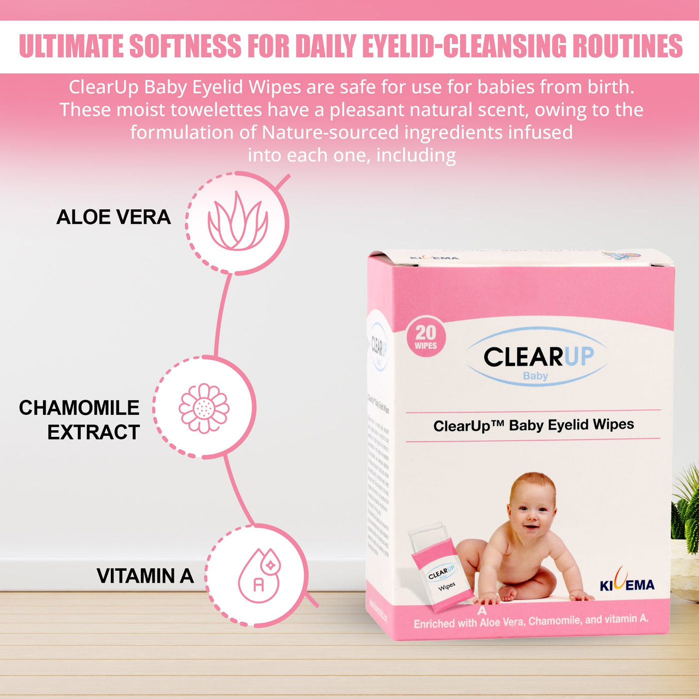 Eyelid Wipes - Soothing Care for Delicate Eyes (20-Unit Pack)