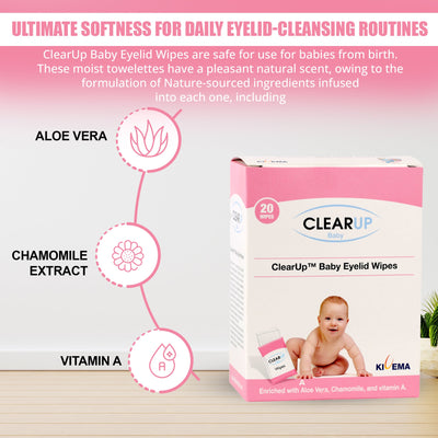 Eyelid Wipes - Soothing Care for Delicate Eyes (20-Unit Pack)